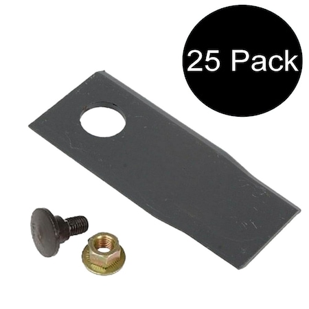 Aic Replacement Parts Set/25 RH Mower Blades-Bolts-Nuts Fits Kuhn FC301 FC303 FC352 FC353 Disc Mowers 55903310K-KIT